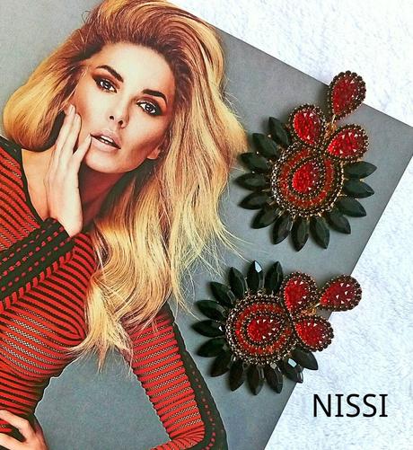 Čierno-červené náušnice, 