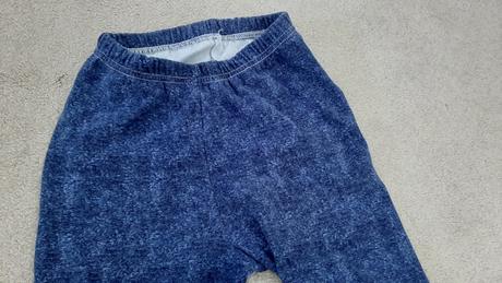 Stredne hrubé riflové bavlnené legíny, 152