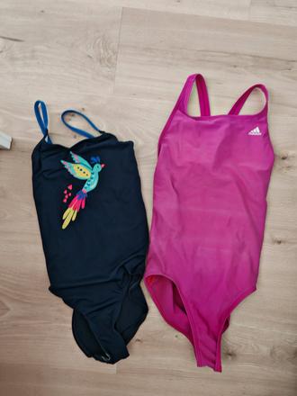 Plavky kus po 5 eur, modre xs a ruzove s, decathlon,s
