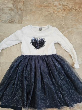 Bielomodré šaty 104, 104