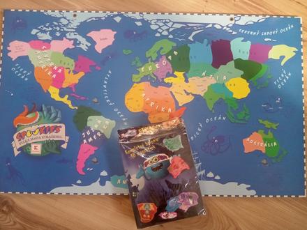 Nástena mapa s magnetkami, 