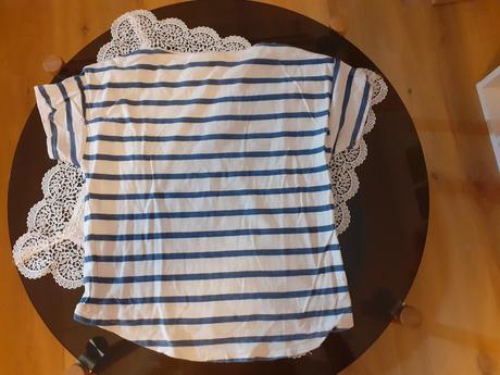 Dievcenske pruhovane tricko s obrazkom minnie, zara,116