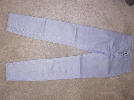 Pásikavé stretchové nohavice, sinsay,38