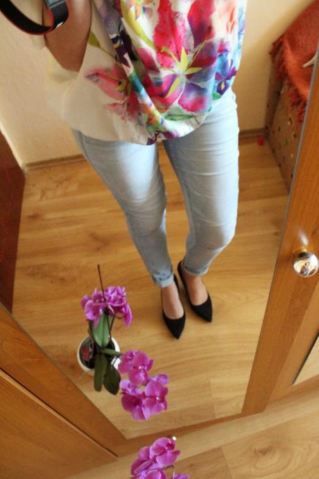 Bledomodré džegínsy, c&a,38