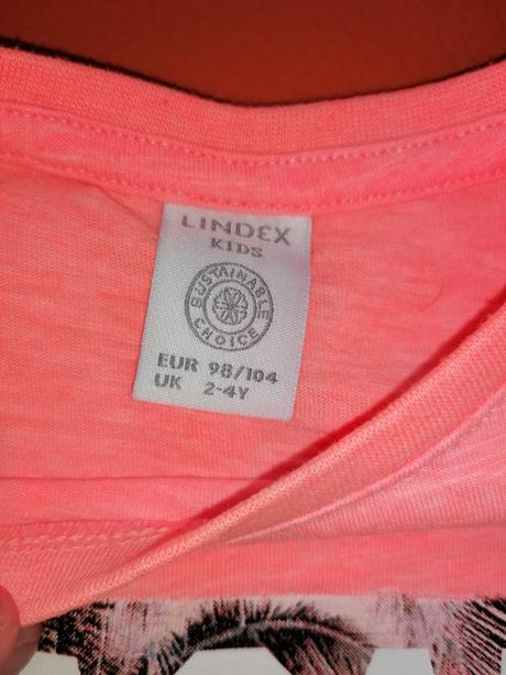 Neónové triko, lindex,98