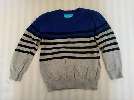 Chlapčenský modro sivo čierny pulóver, rebel, rebel,104