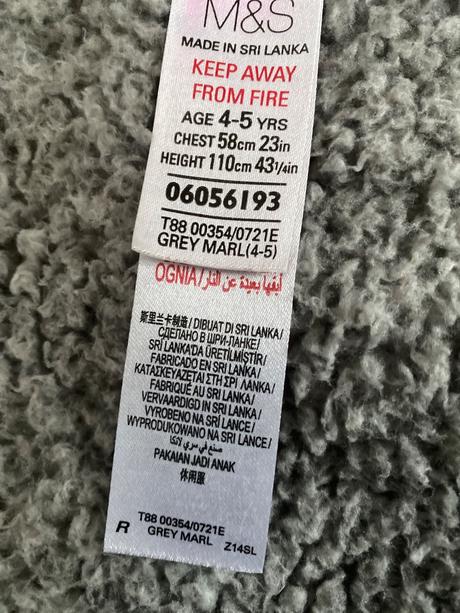 Mikina tepla hunata m&s, c. 110, marks & spencer,110