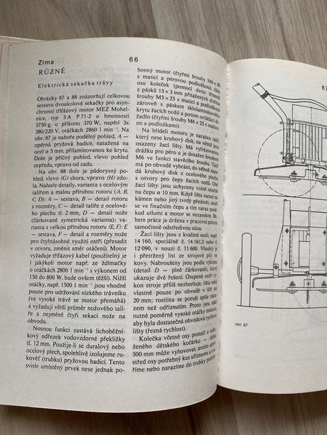 Retro stará kniha kalendář svépomocných prací,