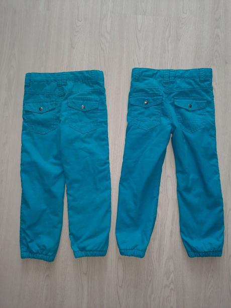 2x zateplené nohavice, lupilu,110