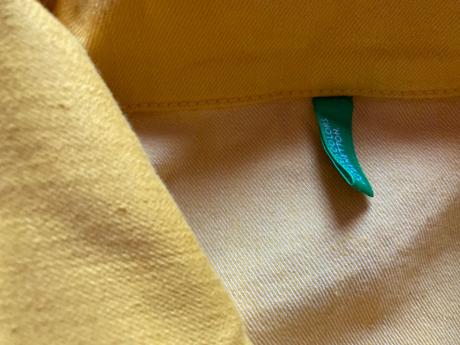 Žltá riflová bunda benetton, benetton,128