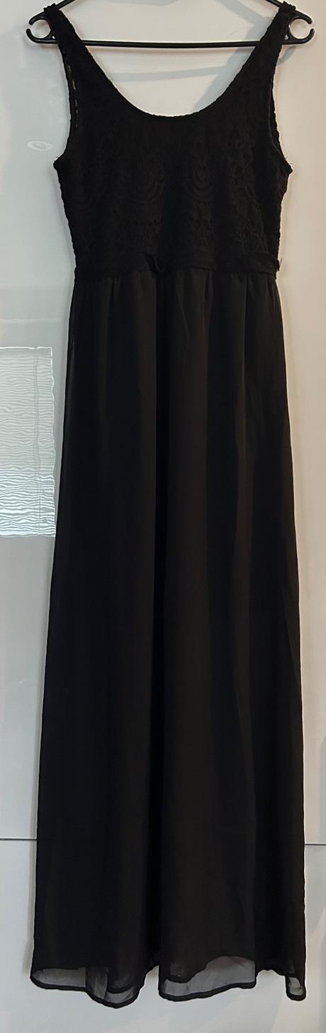 Dlhé čierne šaty z h&m, h&m,38