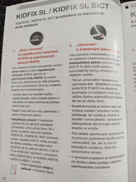 Autosedačka britax kidfix sl 15-36 kg, britax