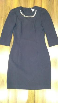 H&m - dámske tmavomodré šaty, h&m,s