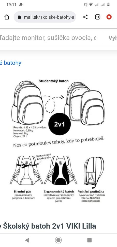 Skolsky batoh 2v1 explore, 