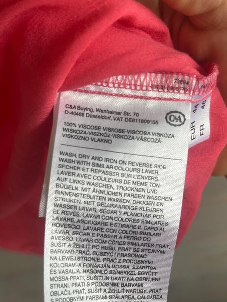 Jemna koralovoružová blúzka xl, c&a,42