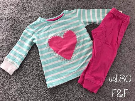 Dvojdielne pyzamko srdiecko, f&f,80