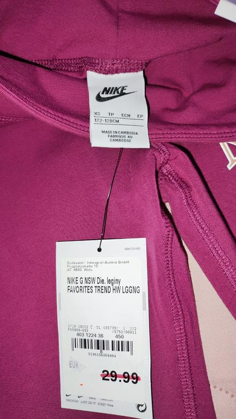 Legíny nike 122-128, nike,122