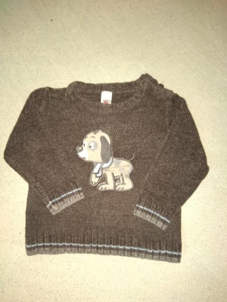 Svetrik so zapinanim pri krku vyborny stav, c&a,80