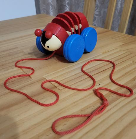 4x drevená ťahacia hračka - zvieratká, 