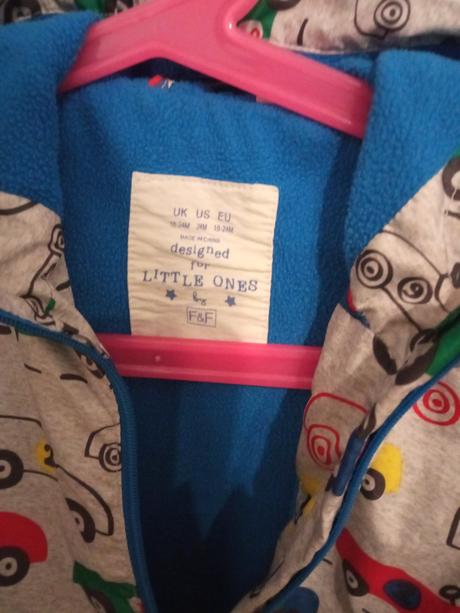 Vetrovka kabát autíčka autá, f&f,86