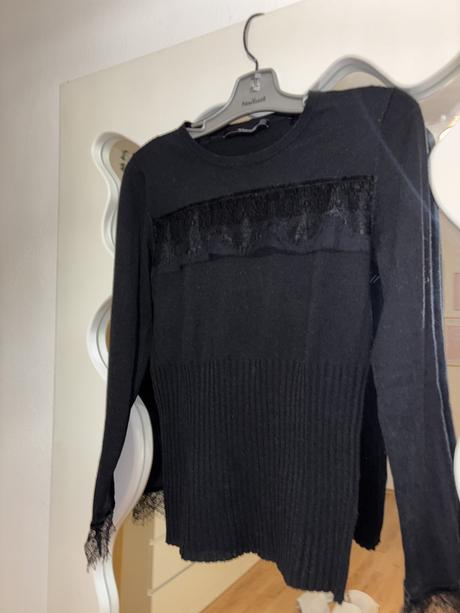 Svetrík s čipkou guess s/m, guess,s