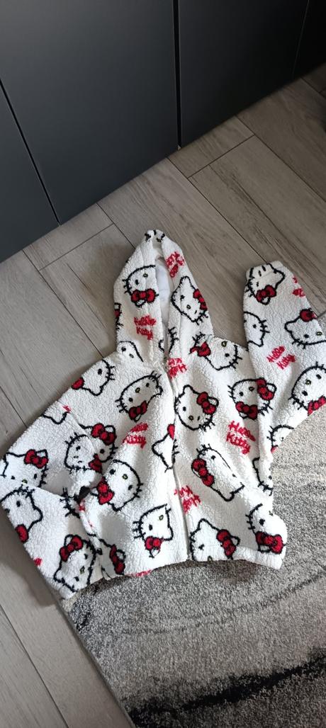 Teplá bundička hello kitty, h&m,164