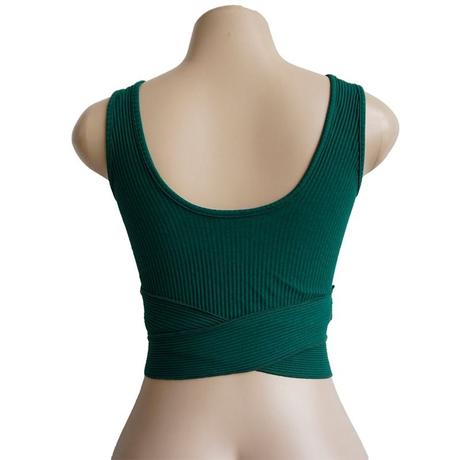 Zeleny crop top, l / m