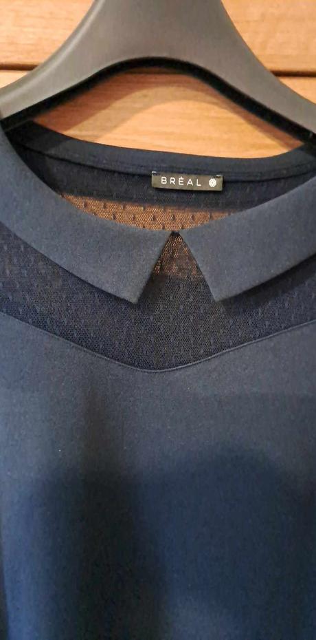 Formálne šaty s golierikom a čipkou, l