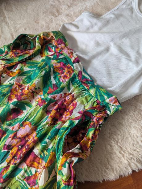 Letný set (top+midi sukňa) 46/48, kik,46
