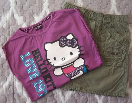 Suknička + tričko + 2 x šortky 7 - 8 rokov č. 128, h&m,128