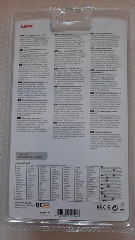 Univerzalny dialkovy ovbádač 4 v 1, 