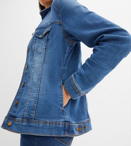 Džínsová bunda, strečová, bonprix,46