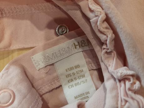 Ružové body s volánikom, h&m,80