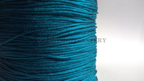 Shamballa šnúrka nylonová 0,8 mm - tmavý tyrkys, 