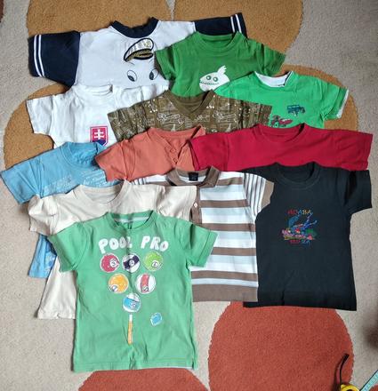 12ks detské letné tričká, 98