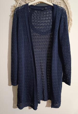 Tmavomodrý kardigán, l