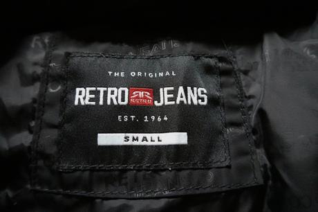 Dlhá zimná vesta retro jeans, s