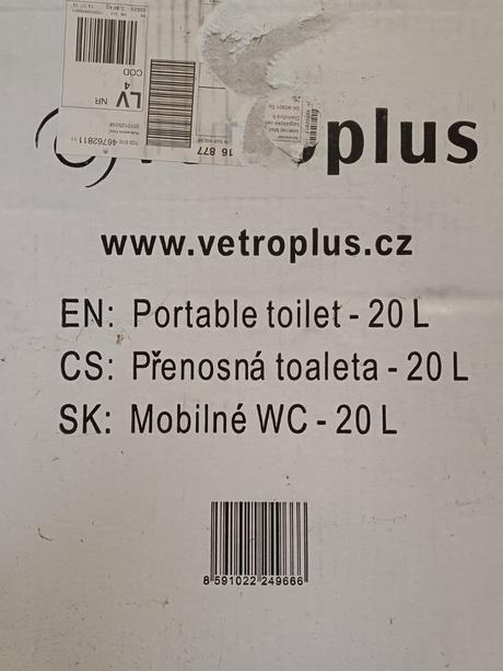 Prenosna toaleta 20l - nikdy nepouzita,
