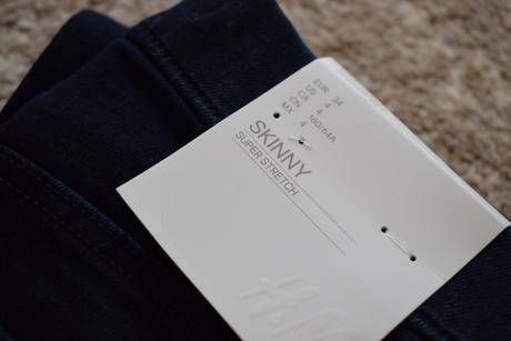 Nové elastické rifle skinny, h&m,34