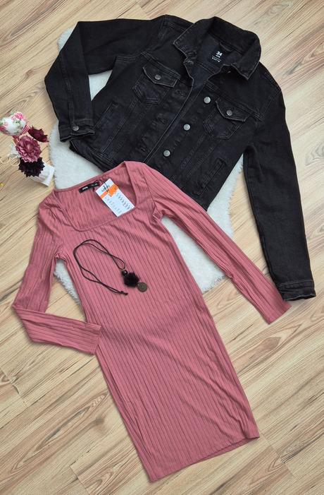 Set šaty a riflová bunda + náhrdelník grátis, sinsay,xs