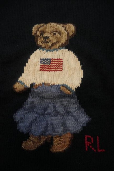 Ralph lauren bear ikonicky bavlneny sveter s/m, ralph lauren,s