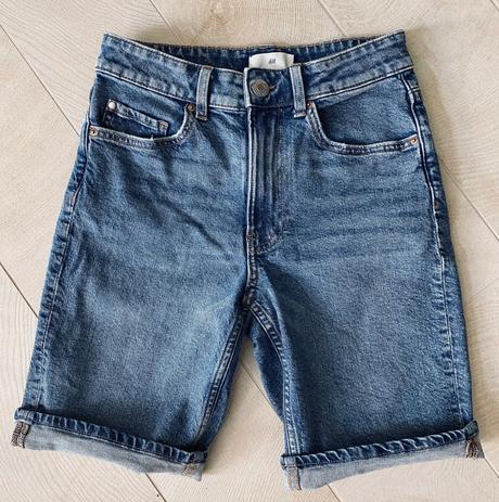 Šortky slim regular denim, h&m,34