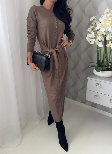 Zara - dlhé pletené šaty, zara,m