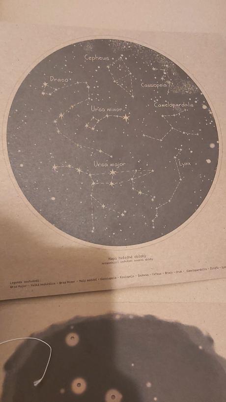 Súhvezdia- vyšívanie svietiacou niťou, 