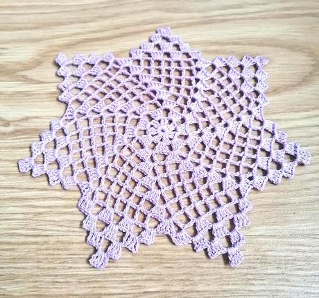 Okrúhla háčkovaná dečka "spiral",