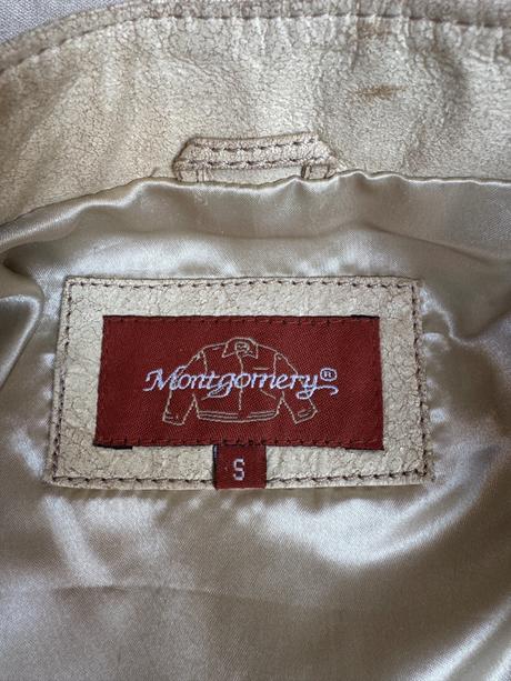 Predám koženú bundu krémovej farby z brúsenej kože, s