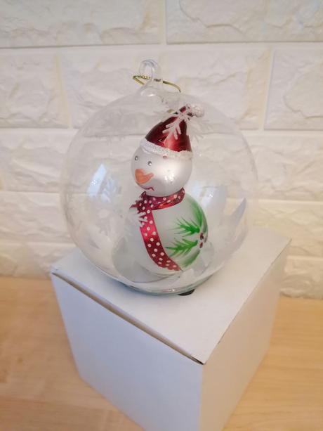 Vianočná guľa - snehuliak, 