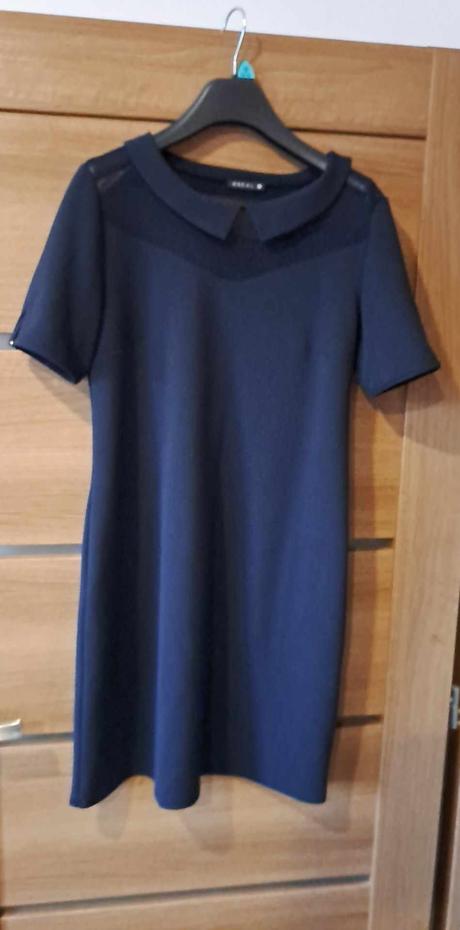 Formálne šaty s golierikom a čipkou, l