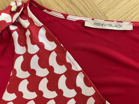 Penny black červený vzorovavý top, s