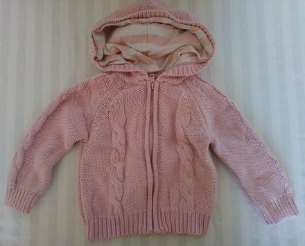 Dievčenský ružový sveter s kapucňou, jasper, 98